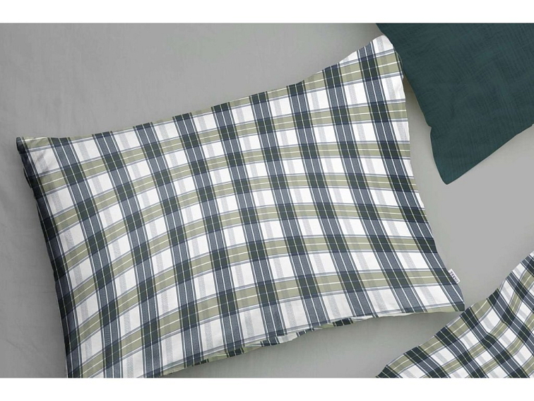 Bavlnené obliečky Kocka - modrozelené