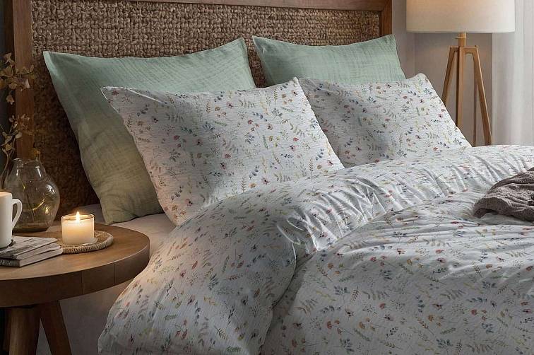 Krepové obliečky Farebný kvietok