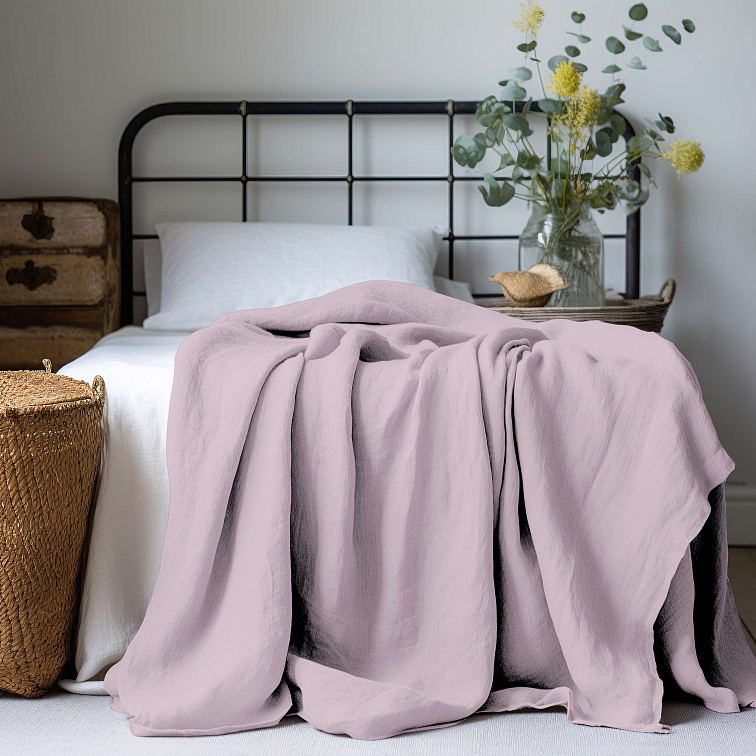 Mušelínový prehoz na posteľ Old rosa