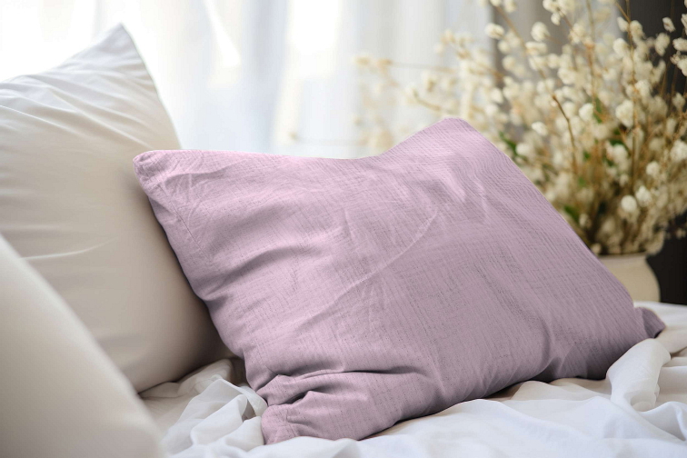 Mušelínová obliečka na vankúšik Old rosa