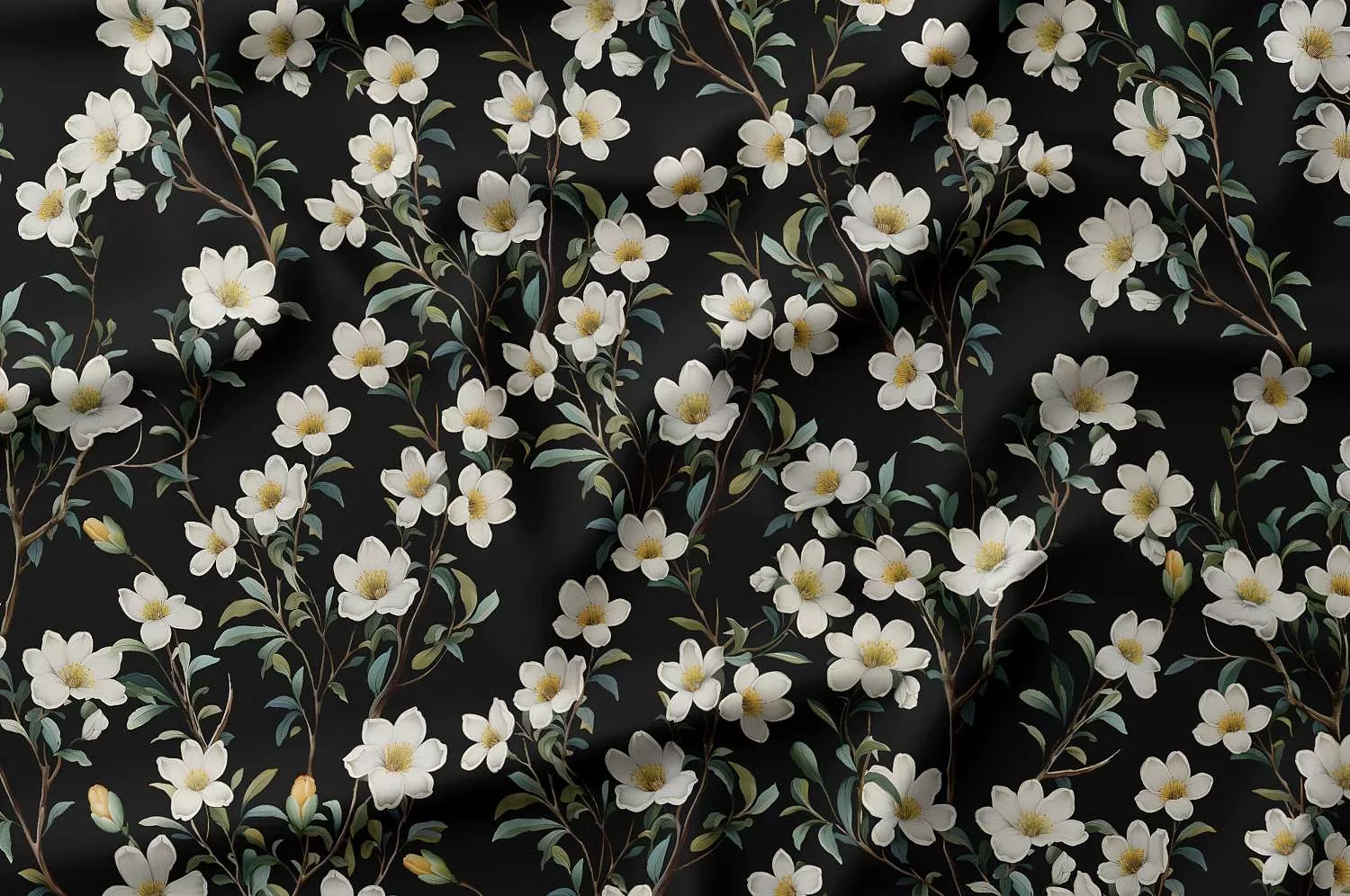 Bavlnené obliečky Polnočné kvety