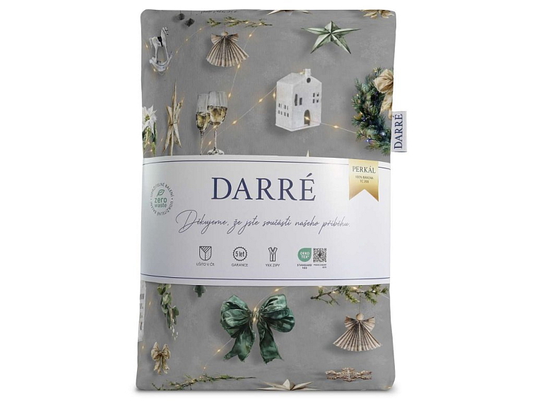 Bavlnené obliečky Kúzlo Vianoc - šedé