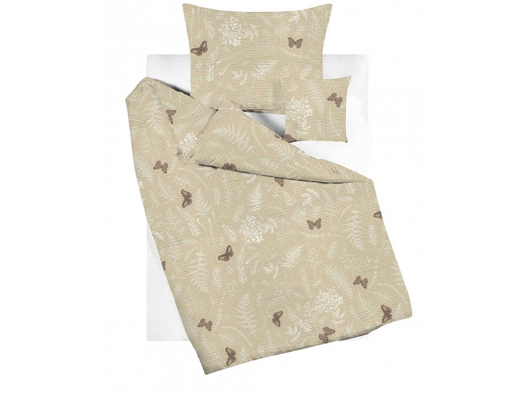 Krepové obliečky V papradiach - hnedobiela