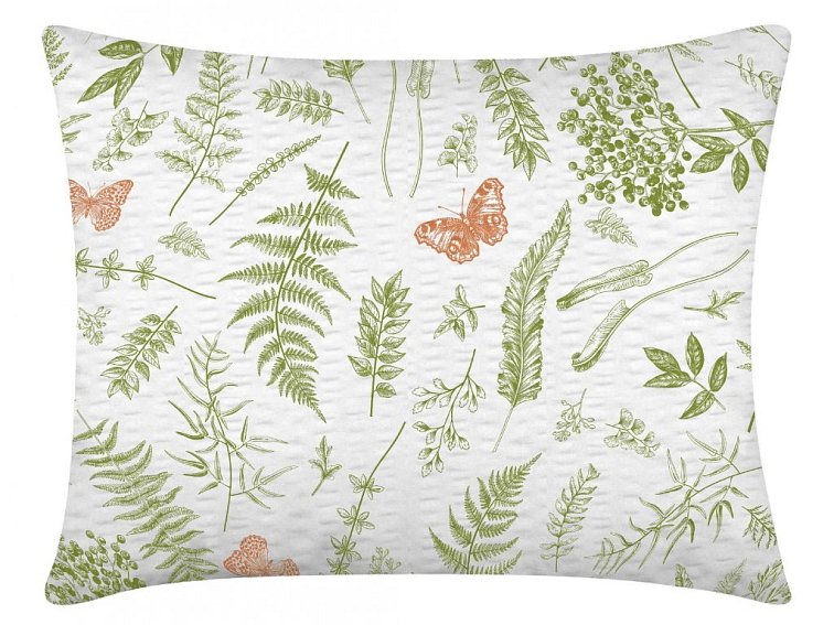 Krepové obliečky V papradiach - bielozelená