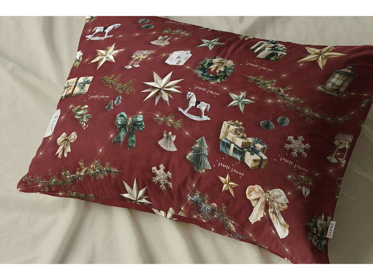 Bavlnené obliečky Kúzlo Vianoc - červené
