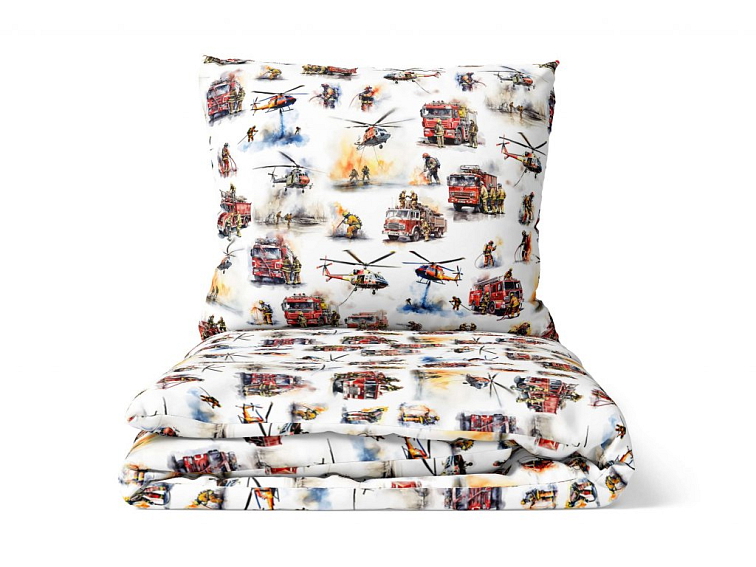 Bavlnené obliečky Hasiči zasahujú