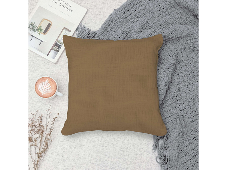 Mušelínová obliečka na vankúšik Coffee
