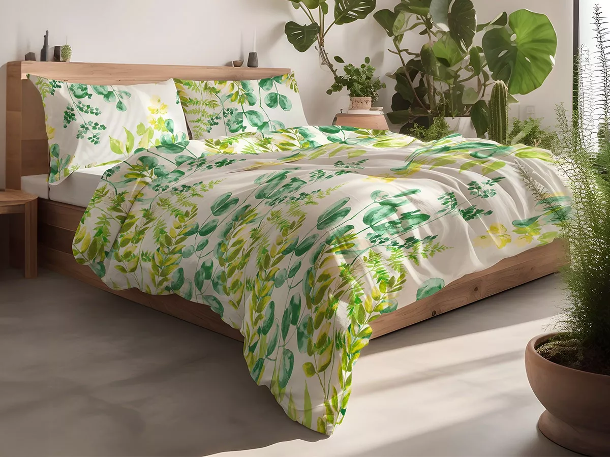 Bavlnené obliečky Listy zelené