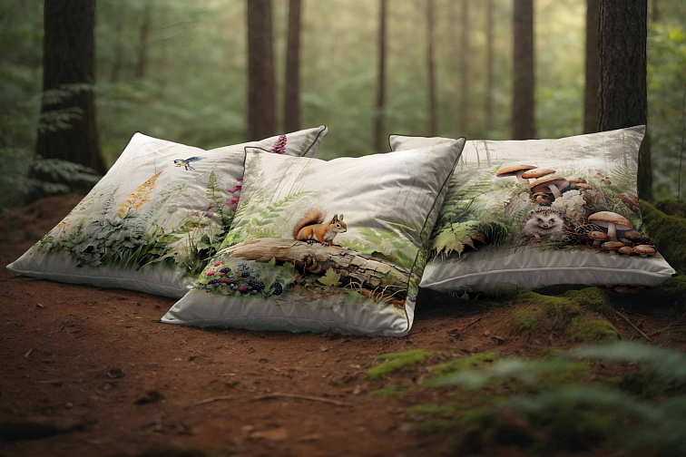 Obliečka na vankúšik Dary lesa od Darré - varianta 2