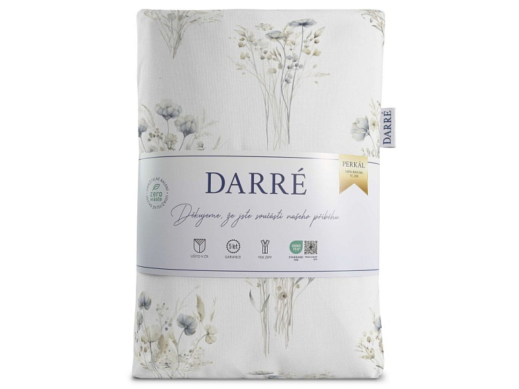 Bavlnené obliečky Nežné kvety nebesky modré - duo