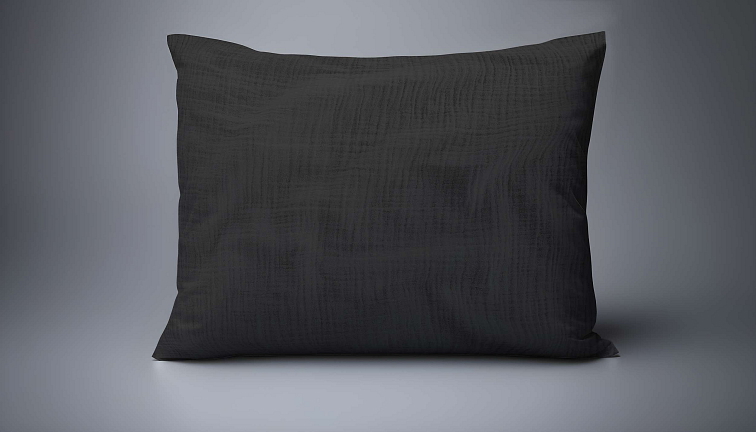 Mušelínová obliečka na vankúšik Black