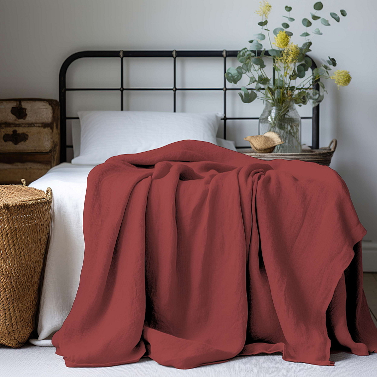 Mušelínový prehoz na posteľ Wine