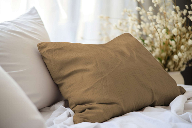 Mušelínová obliečka na vankúšik Coffee