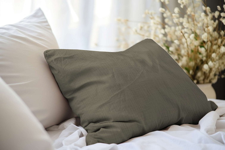 Mušelínová obliečka na vankúšik Green