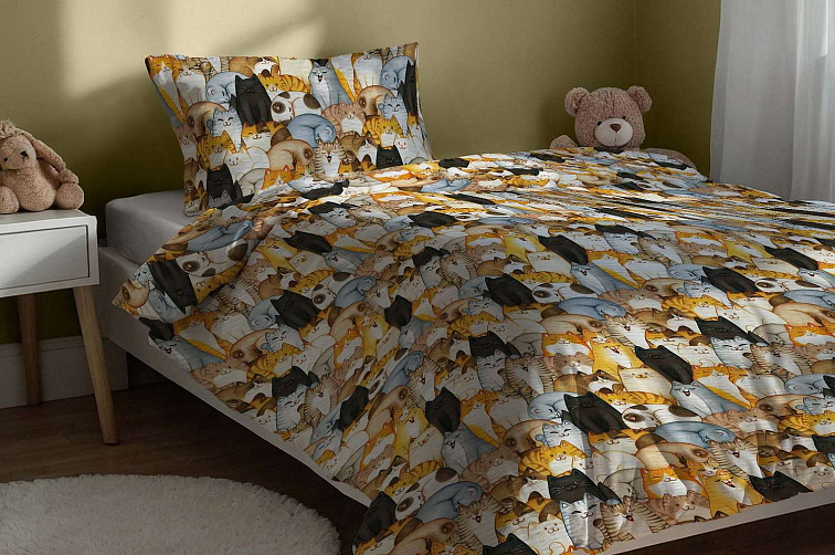 Krepové obliečky Mačky