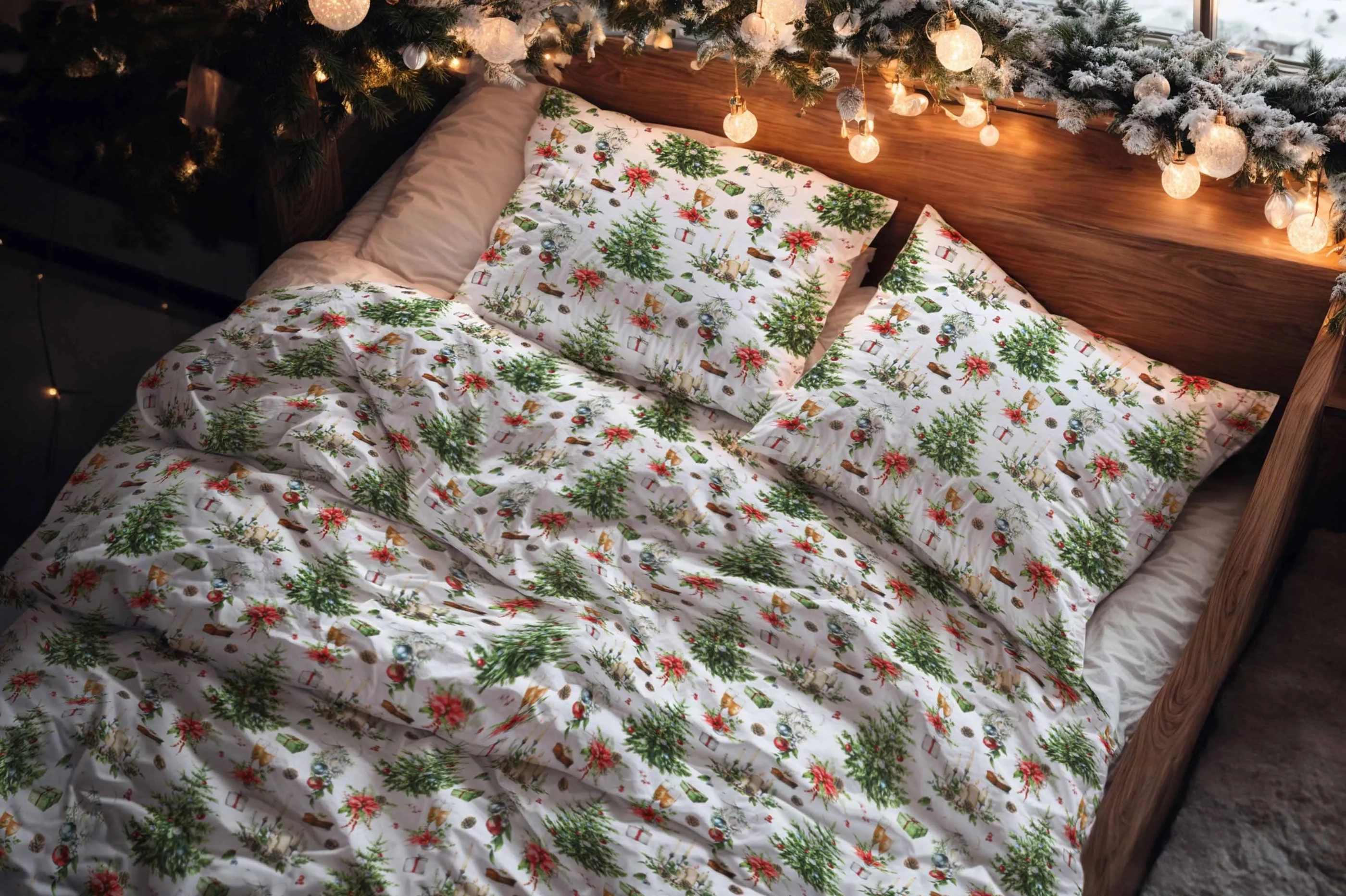Bavlnené obliečky Vianočné posedenie
