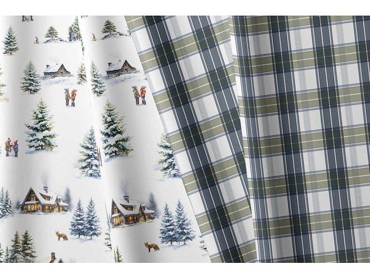 Bavlnené obliečky Vianoce na horách