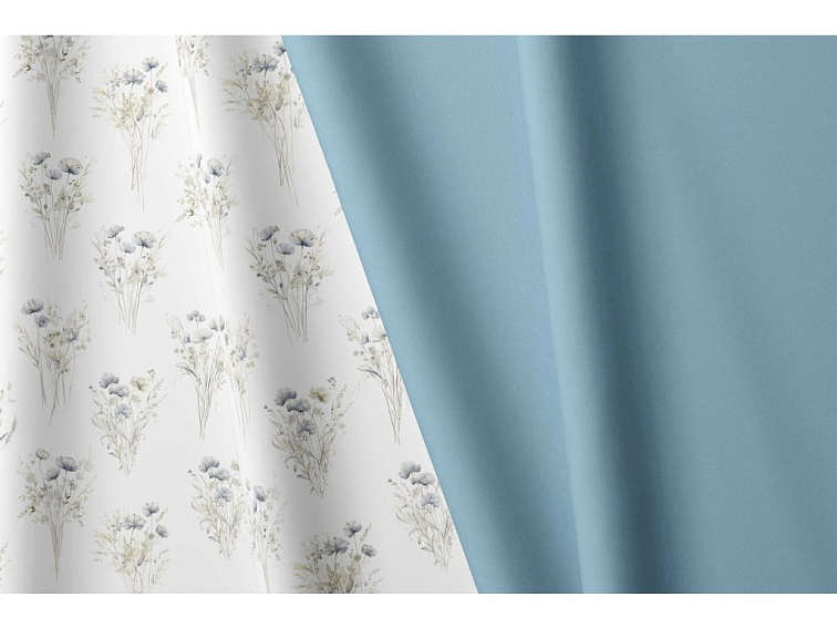 Bavlnené obliečky Nežné kvety nebesky modré - duo