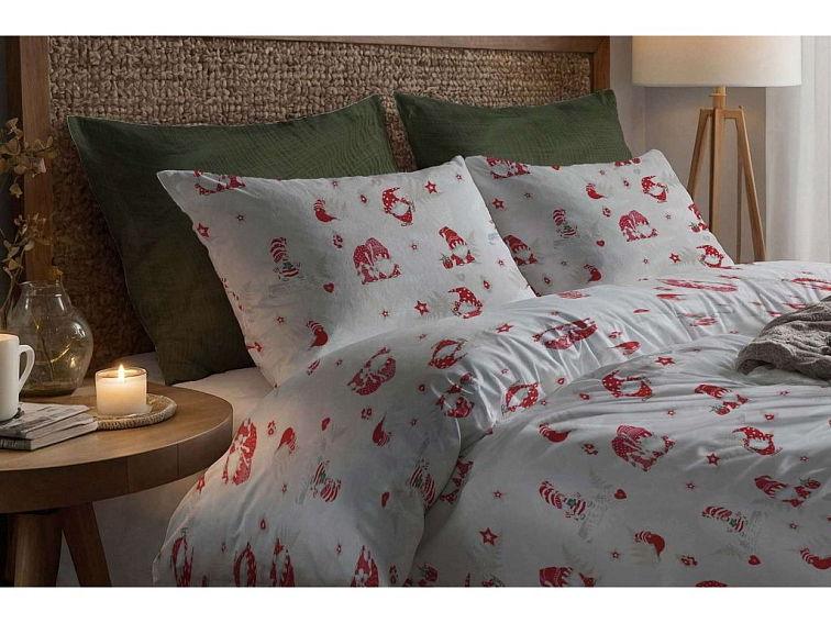 Bavlnené posteľné prádlo Vianoční škriatkovia