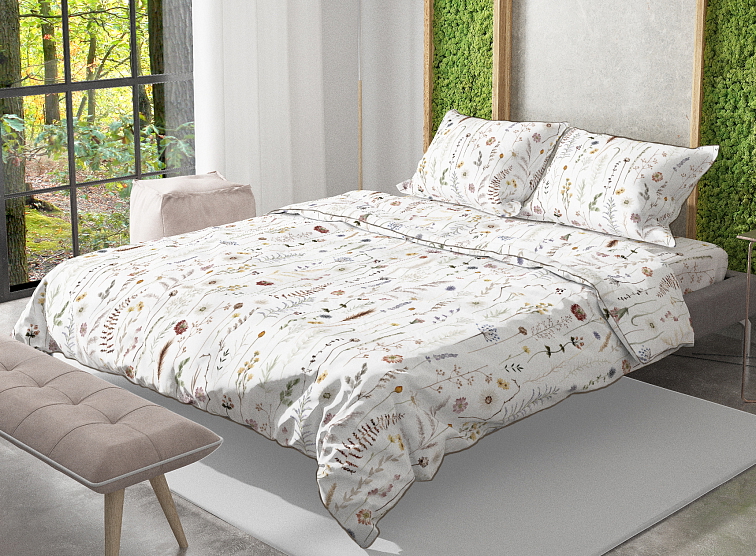 Saténové obliečky Boho kvety od Darré