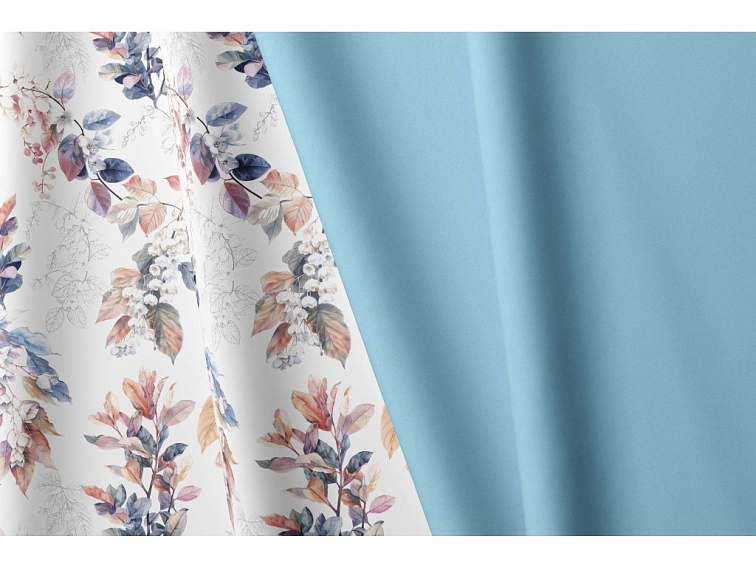 Bavlnené obliečky Kvetinový dotyk nebesky modré - duo