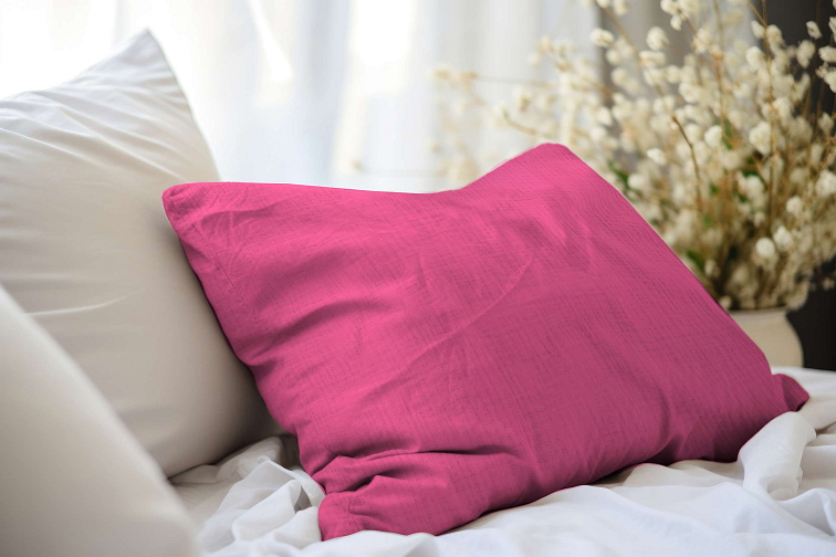 Mušelínová obliečka na vankúšik Fuchsia