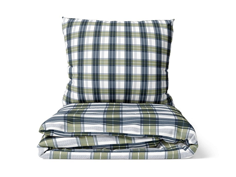 Bavlnené obliečky Kocka - modrozelené