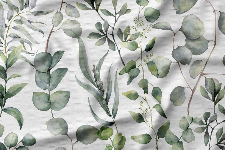 Krepové obliečky Listy eukalyptu