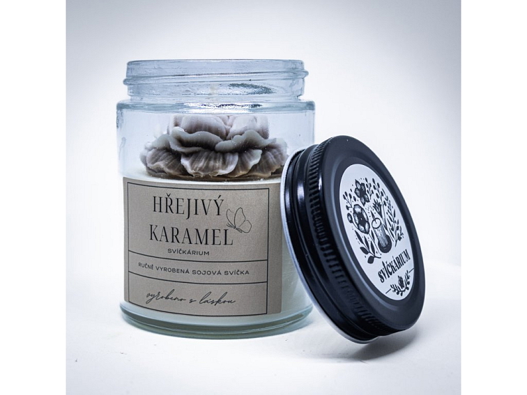 Vonná svíčka ve skle - HŘEJIVÝ KARAMEL (190g)