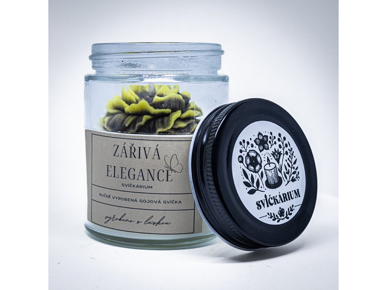 Vonná svíčka ve skle - ZÁŘIVÁ ELEGANCE (190g)