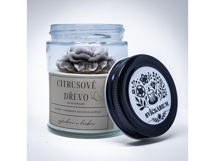 Vonná svíčka ve skle - CITRUSOVÉ DŘEVO (190g)