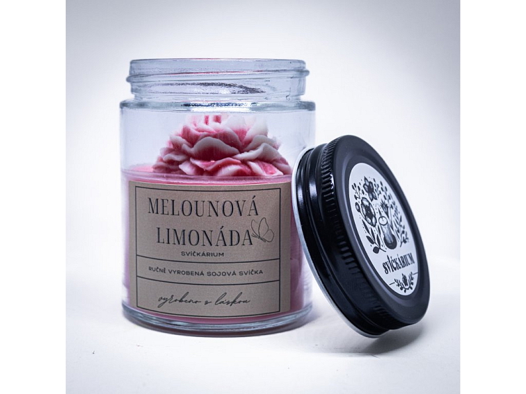 Vonná svíčka ve skle - MELOUNOVÁ LIMONÁDA (190g)