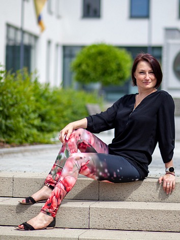 Dámské legíny - Černobílé vlčí máky