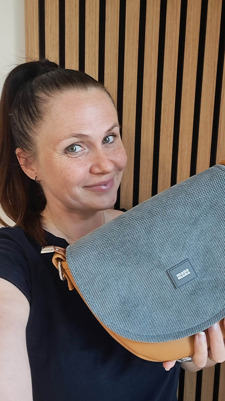 Střední kabelka MANA MANA Cube Černá/Černo-bílá