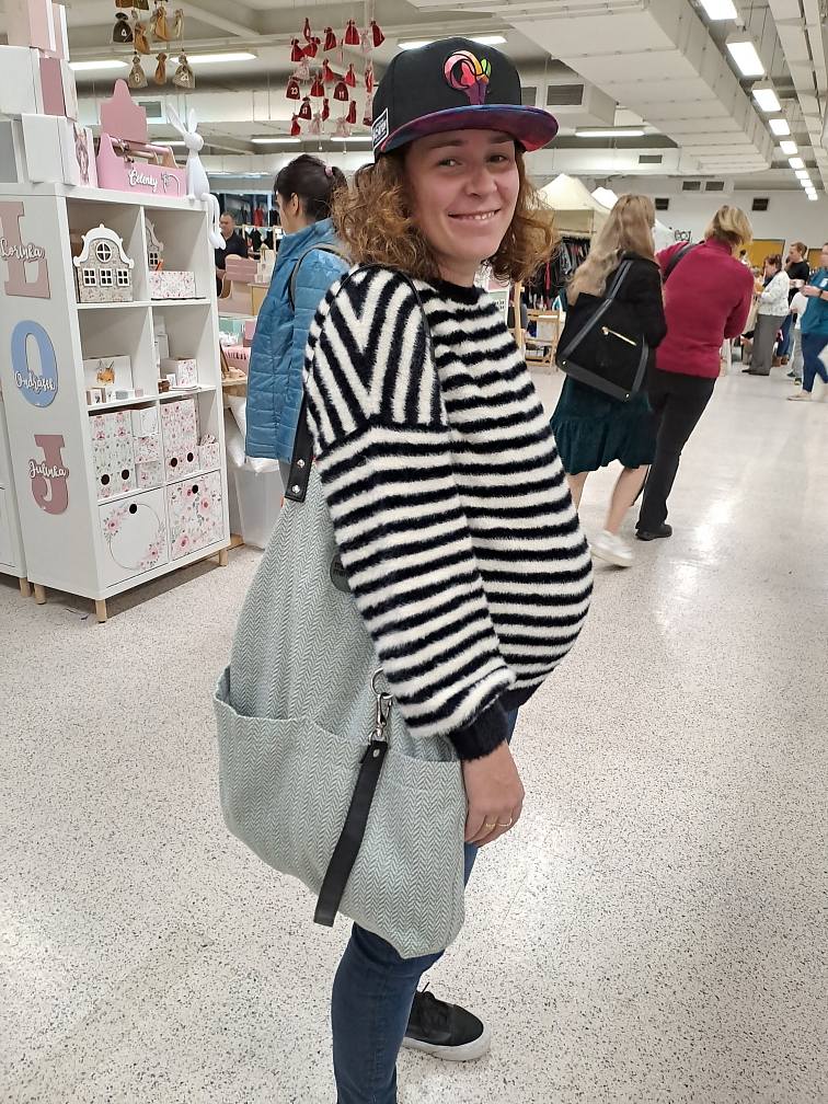 Střední kabelka MANA MANA Cube Černá/Černo-bílá