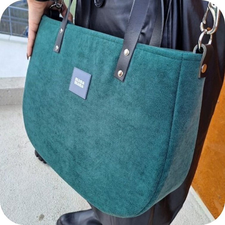 Kabelka Ruby MANA MANA Zelená/Černá kůže