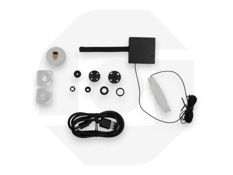 Sada WiFi kamery v knoflíku a mikrosluchátka EASY EXAM