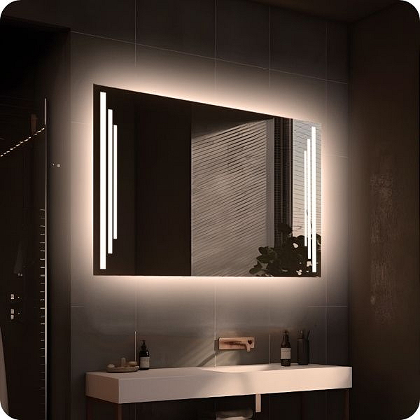 LED zrkadlo Art Deco Aumentato - Vertikálne