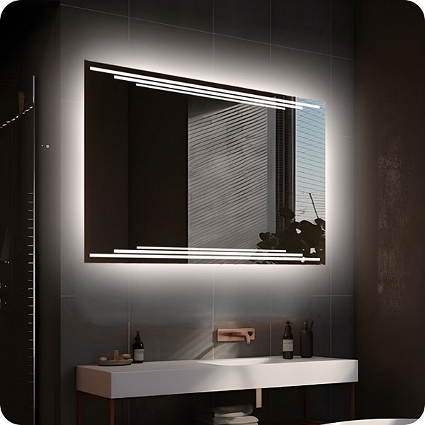 LED zrkadlo Art Deco Orizzonte - Horizontálne