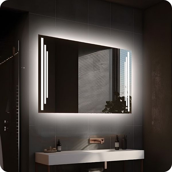 LED zrkadlo Art Deco Aumentato - Vertikálne