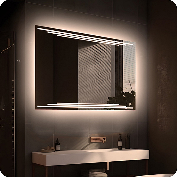 LED zrkadlo Art Deco Orizzonte - Horizontálne