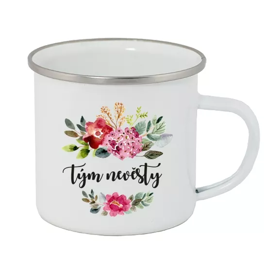 Bílý plecháček - Tým nevěsty barevné květy