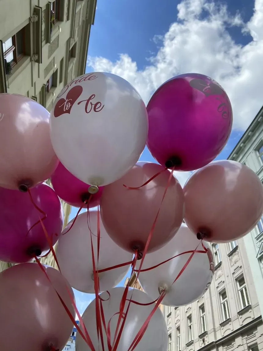 10 ks balónků Bride to be - rosegold