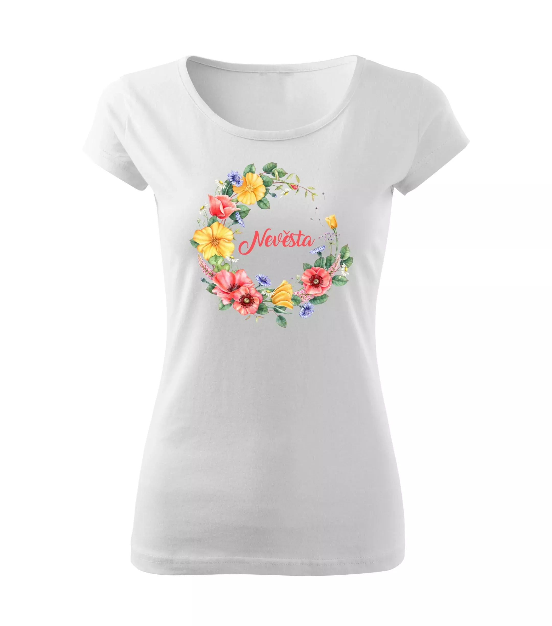 Květinové tričko vlčí máky - Nevěsta