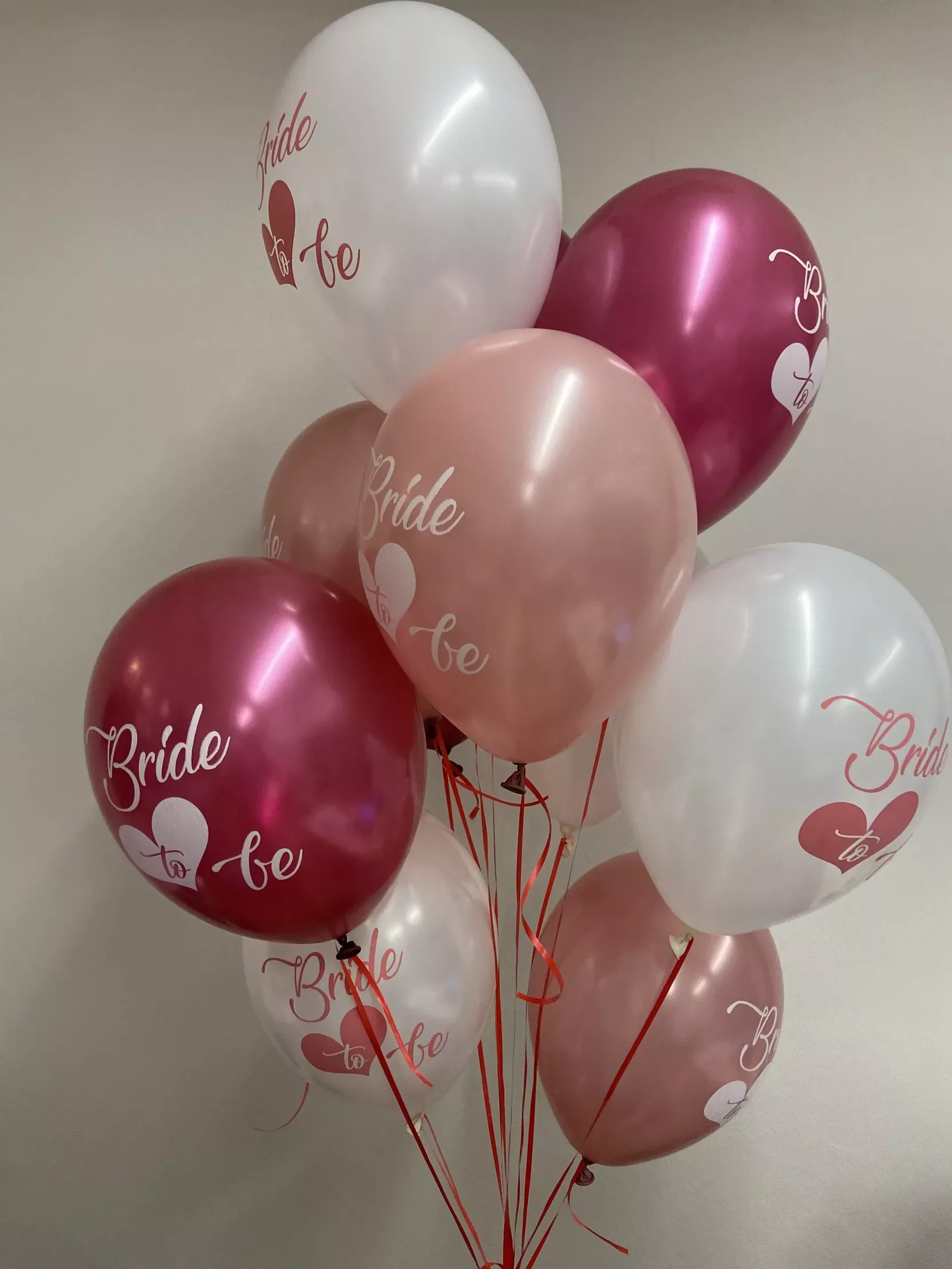 10 ks balónků Bride to be - rosegold