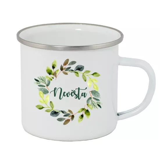 Bílý plecháček - Nevěsta zelený věneček