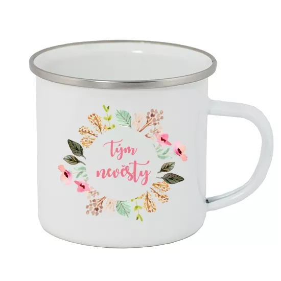 Bílý plecháček - Tým nevěsty jemný věneček