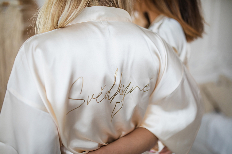 Svatební župan krémový - Svědkyně