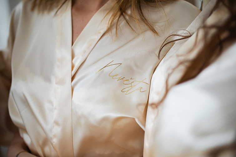 Svatební župan krémový - Nevěsta