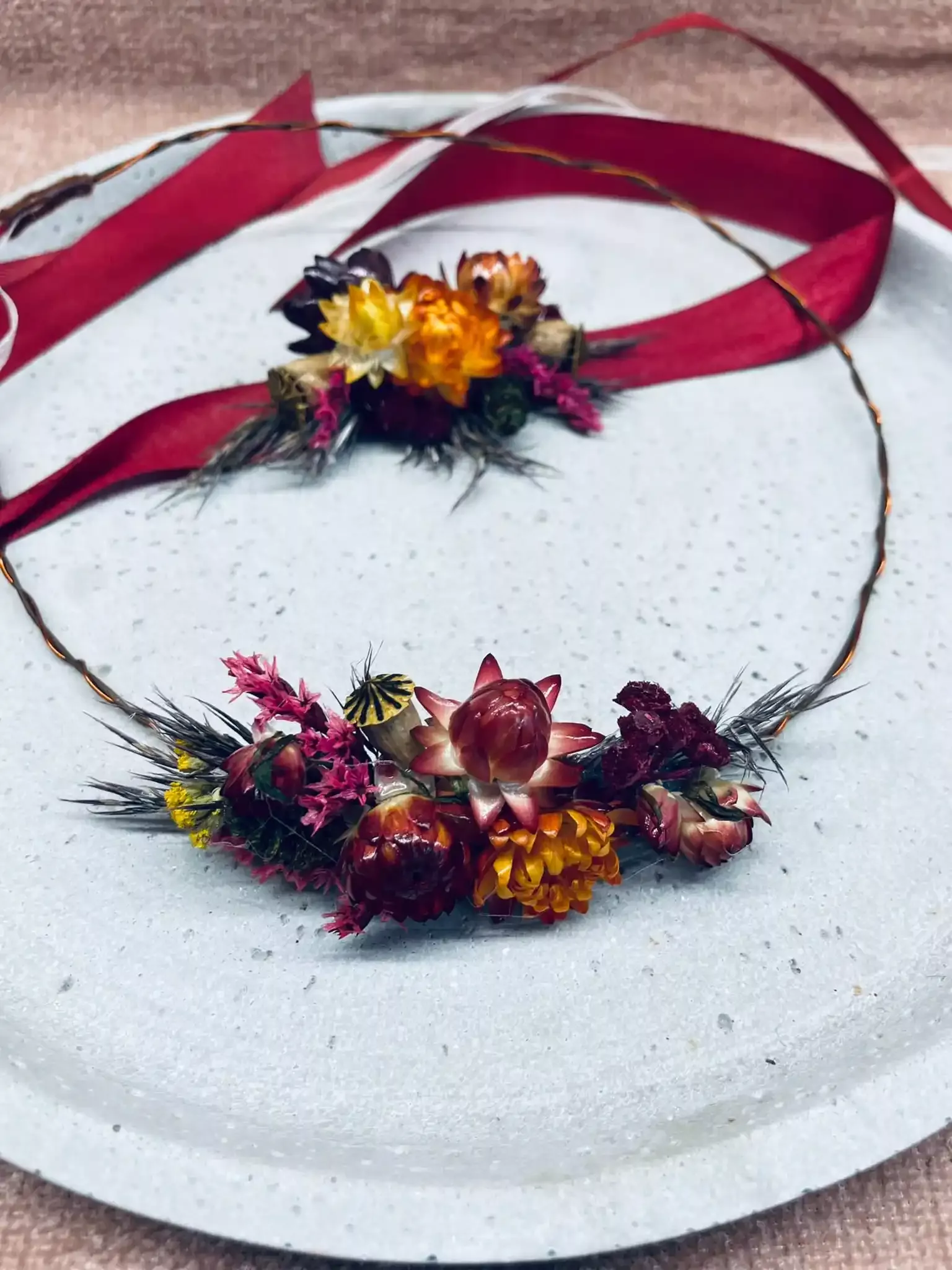 Korsáž s přírodními květy